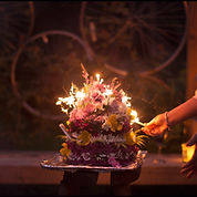 Flowers & Candle